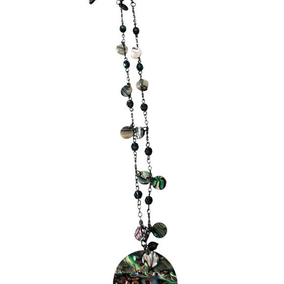 Lia Sophia Iridescent Abalone Pendant Necklace - Picture 2 of 3